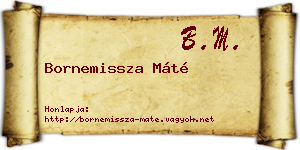 Bornemissza Máté névjegykártya