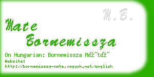 mate bornemissza business card